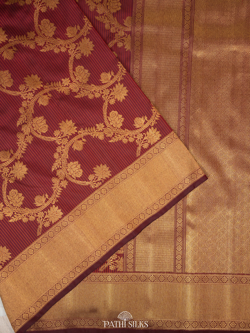 Maroon Kanjivaram Silk Saree