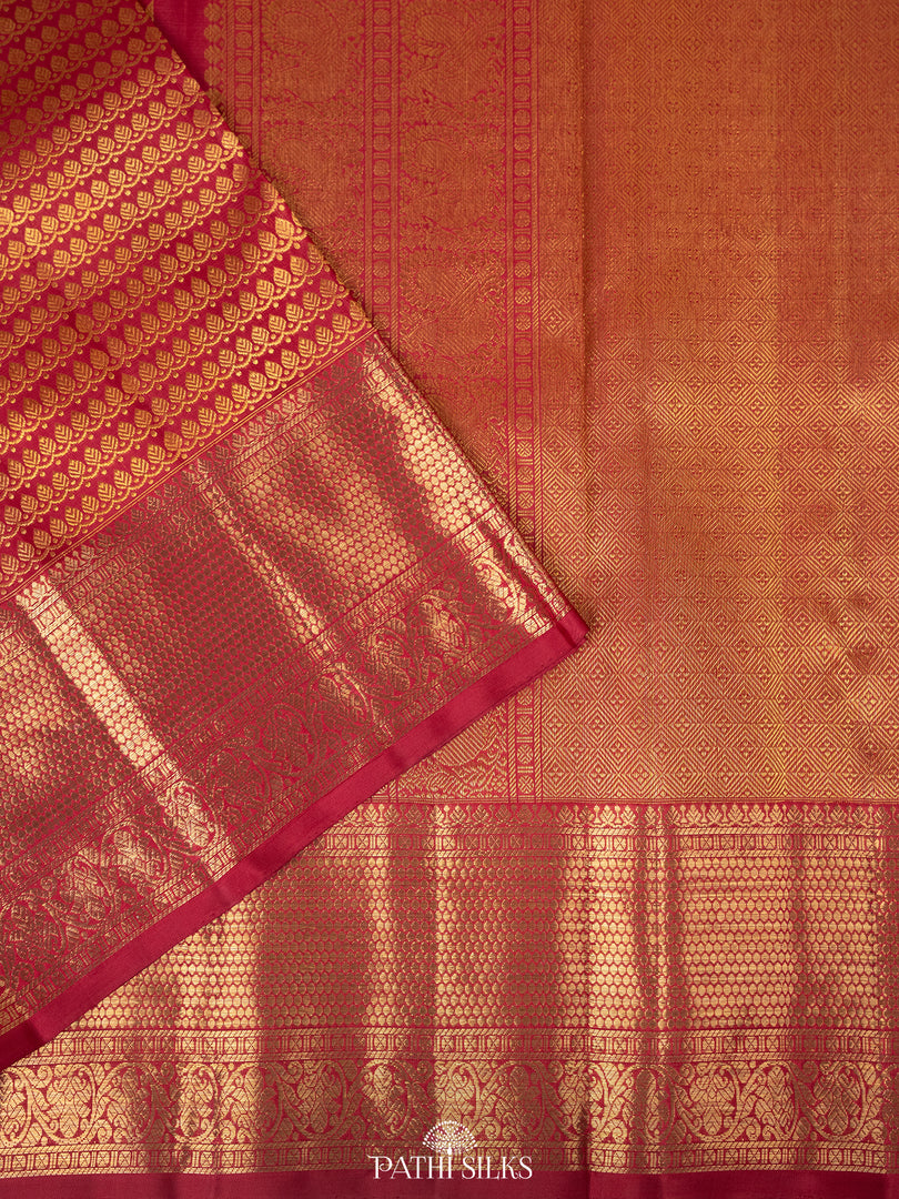 Mustard Kanjivaram Silk Saree