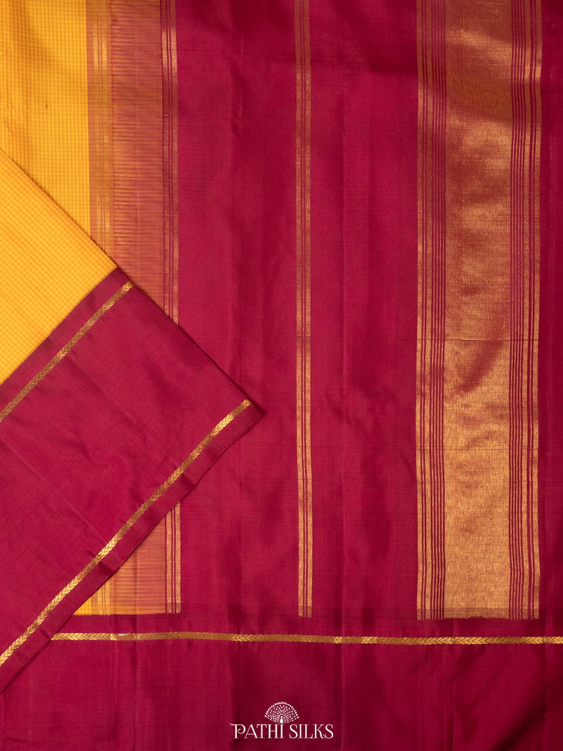 Mustard Kanjivaram Silk Saree