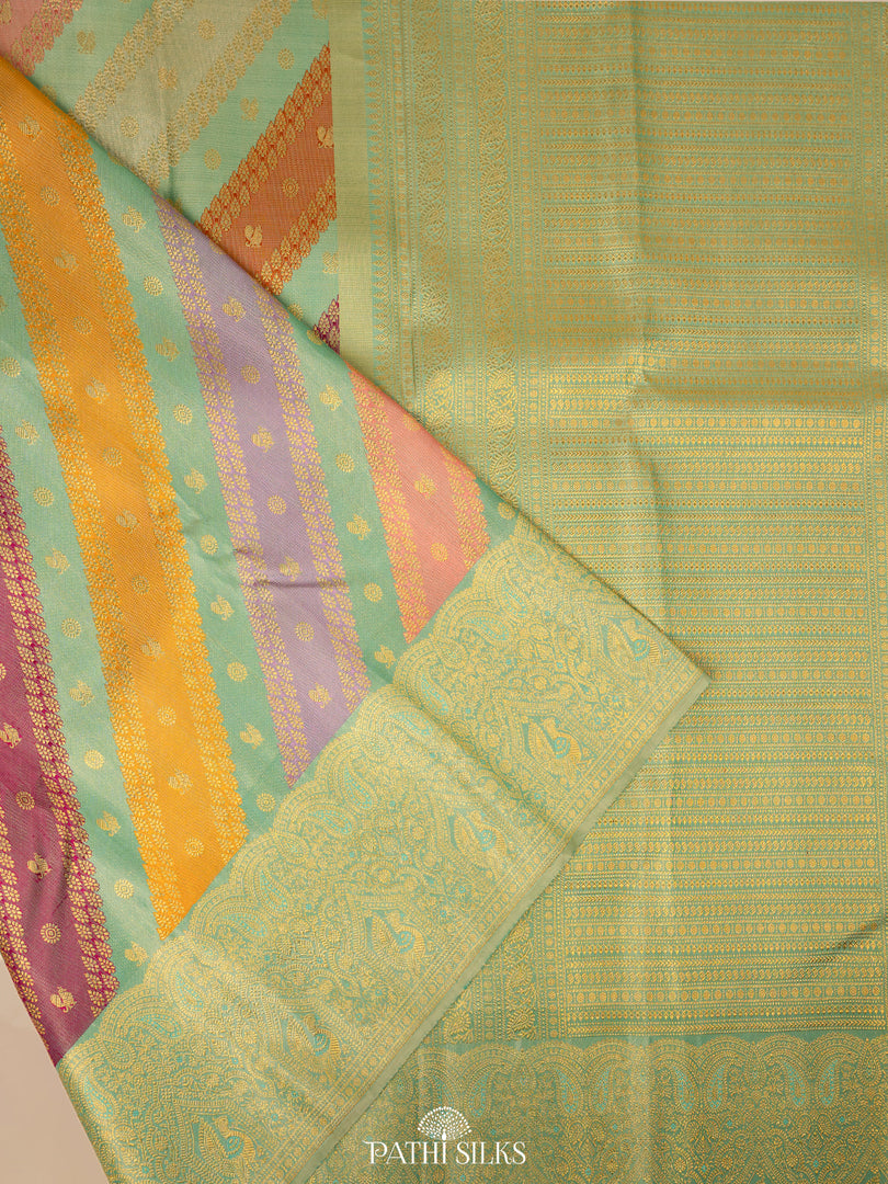Multicolour Rangkot Kanjivaram Silk Saree