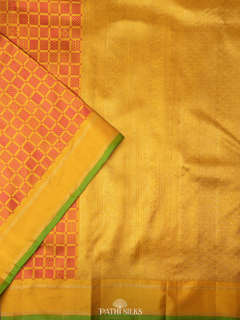 Multicolour Desinger kanjivaram silk saree