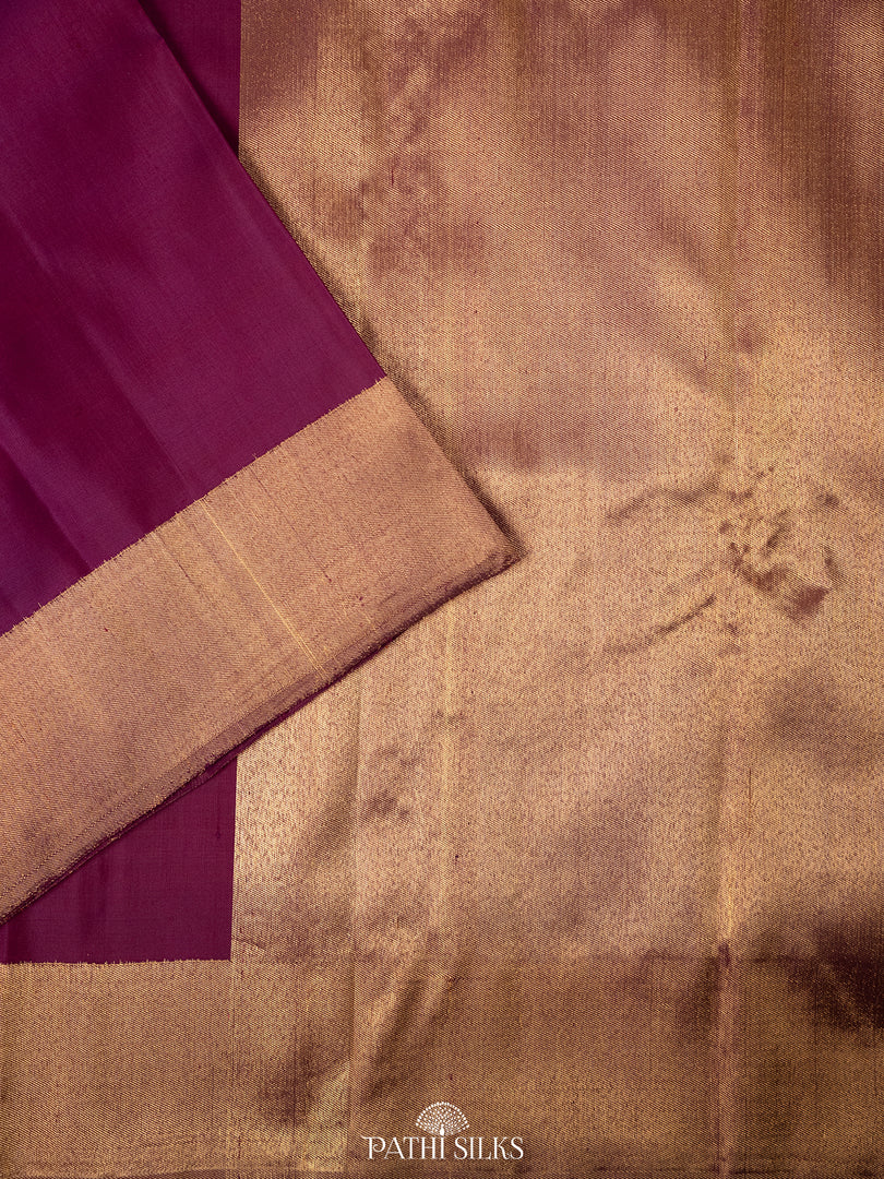 Purple Kanjivaram Silk Saree