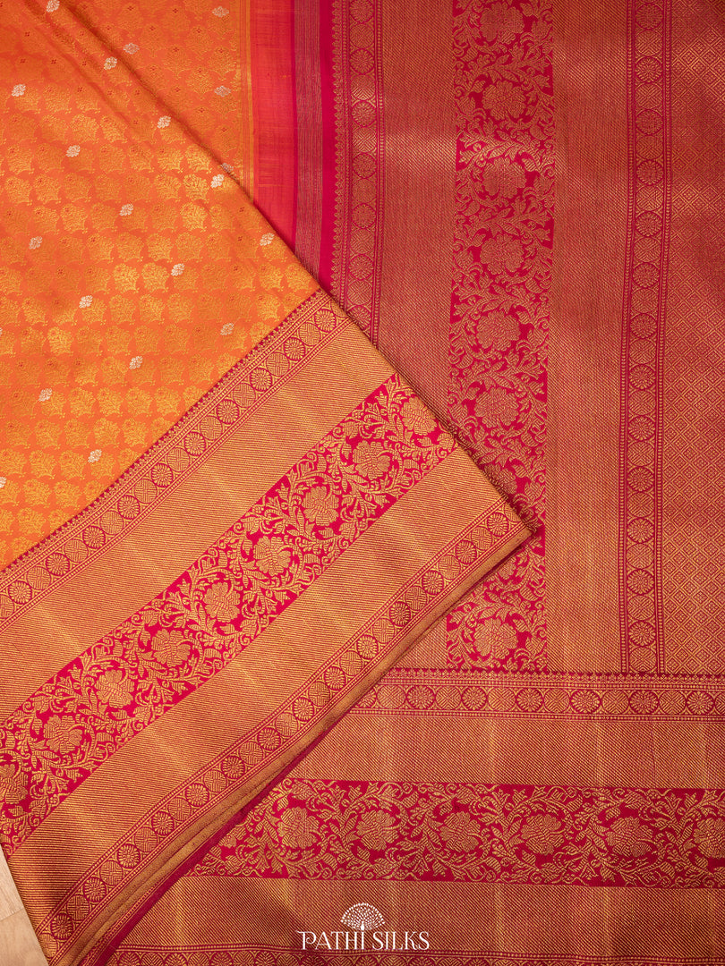 Orange Kanjivaram Silk Saree