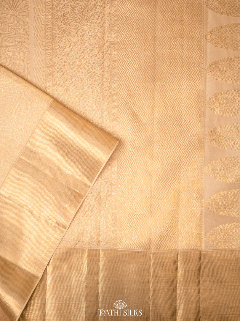 White Kanjivaram Silk Saree