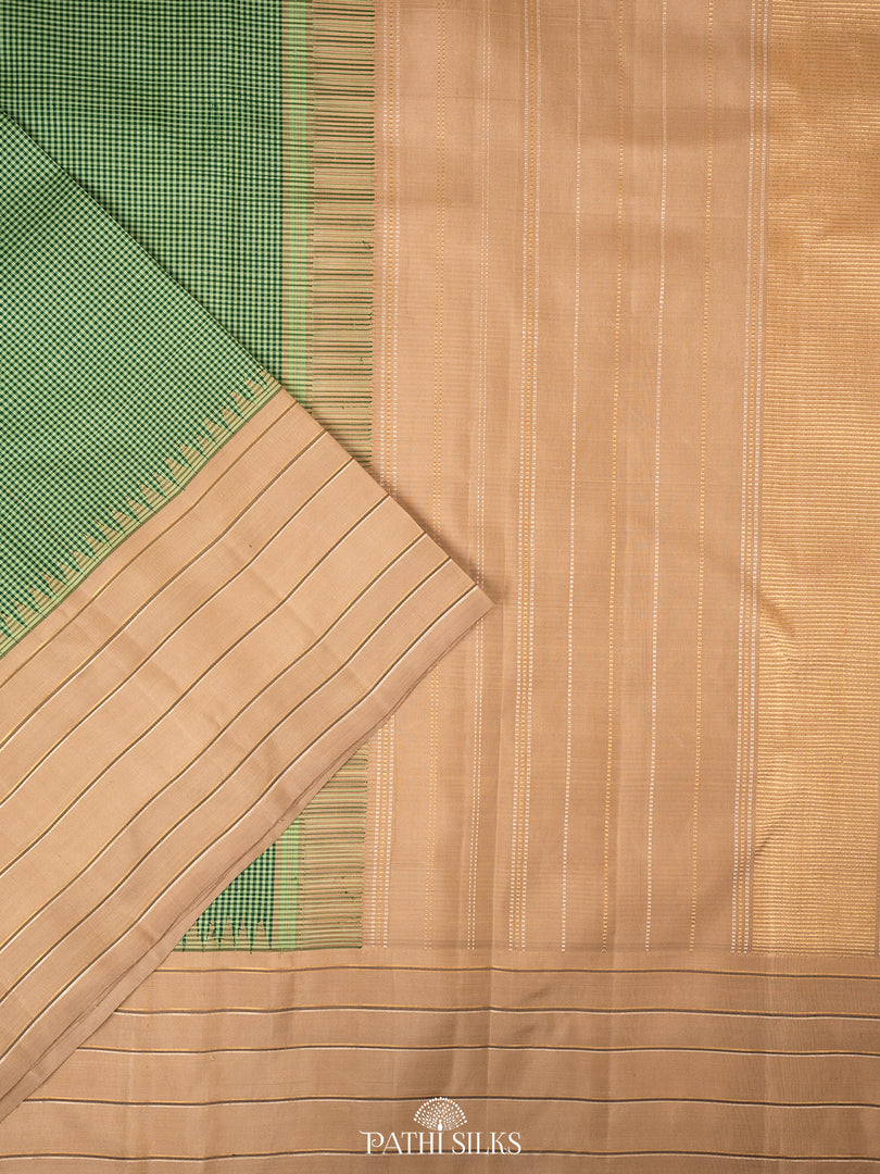 Mint Green Kanjivaram silk saree