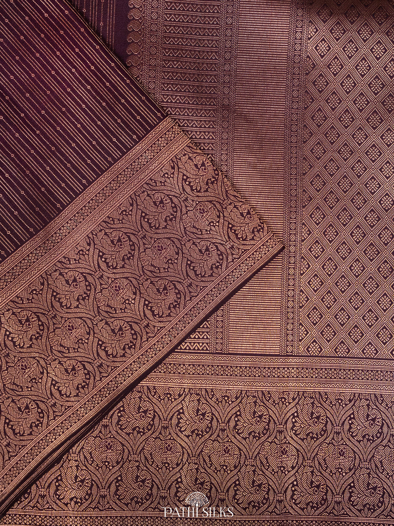 Purple Kanjivaram Silk Saree