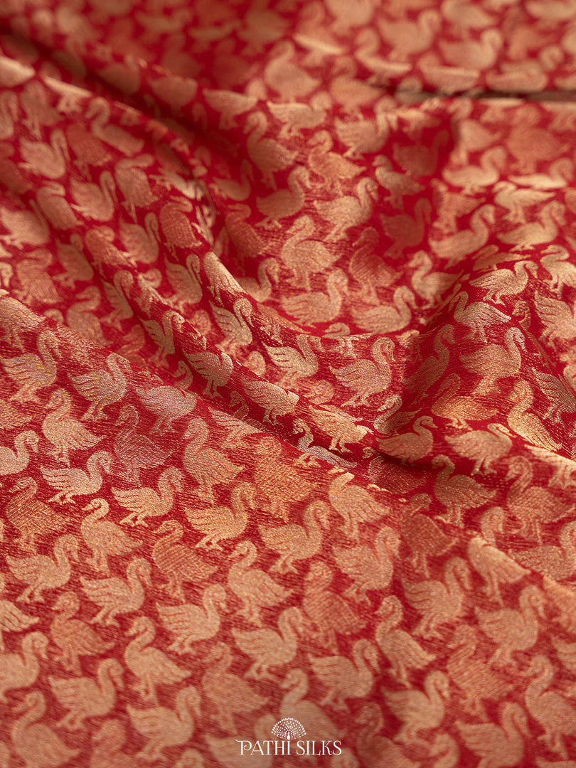 Maroon Georgette saree