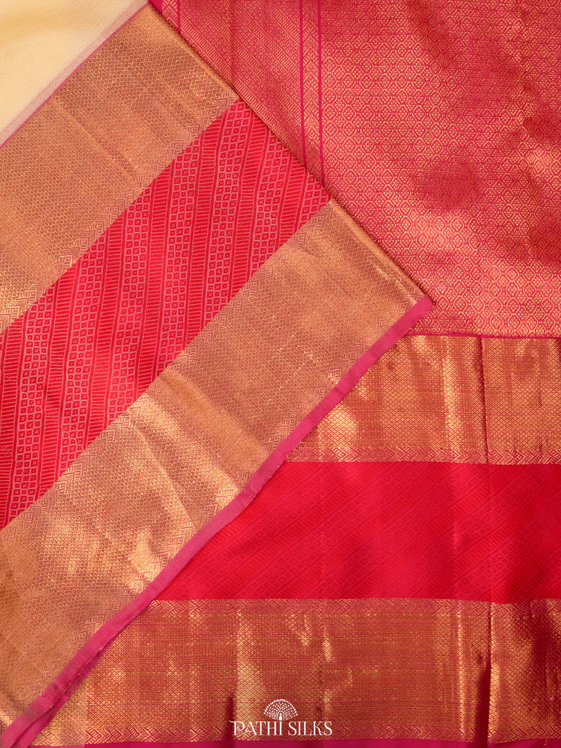 Pista Green Floral Handpainted Kanjivaram