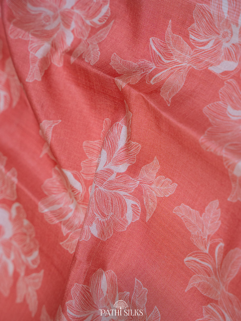 Mauve Pink organza saree