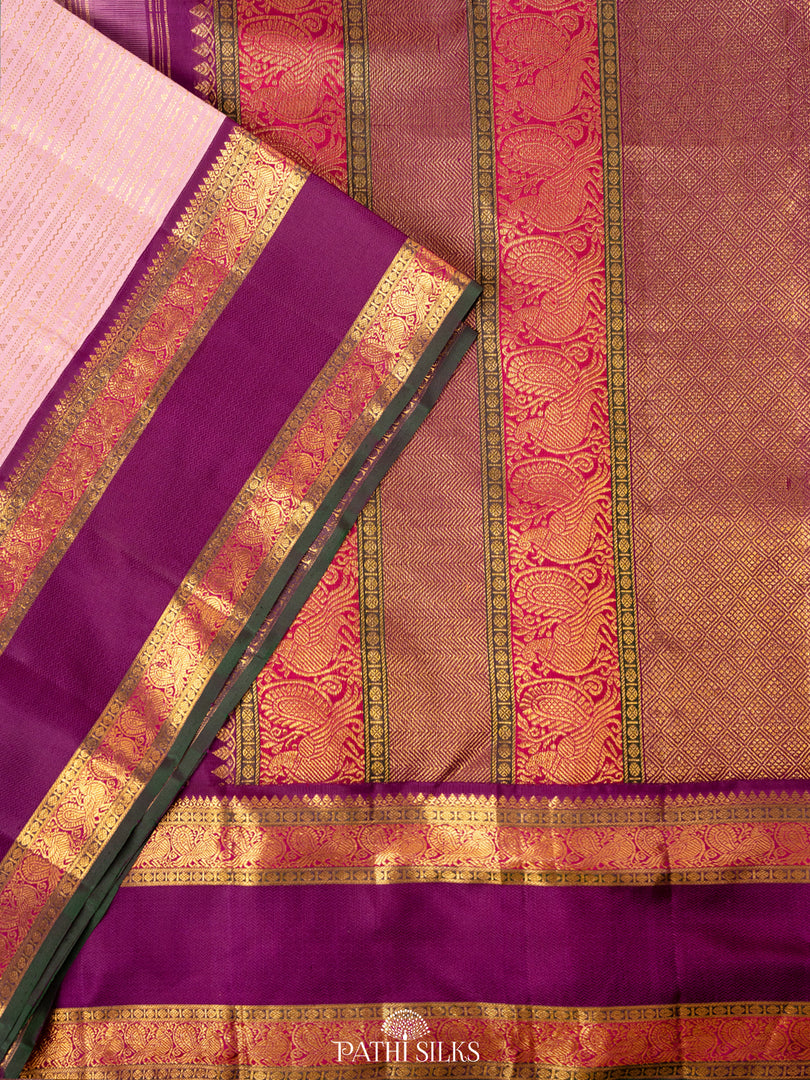 Lavendar Kanjivaram Silk Saree