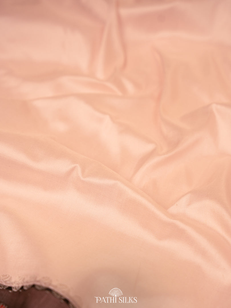 Baby pink banarasi silk saree