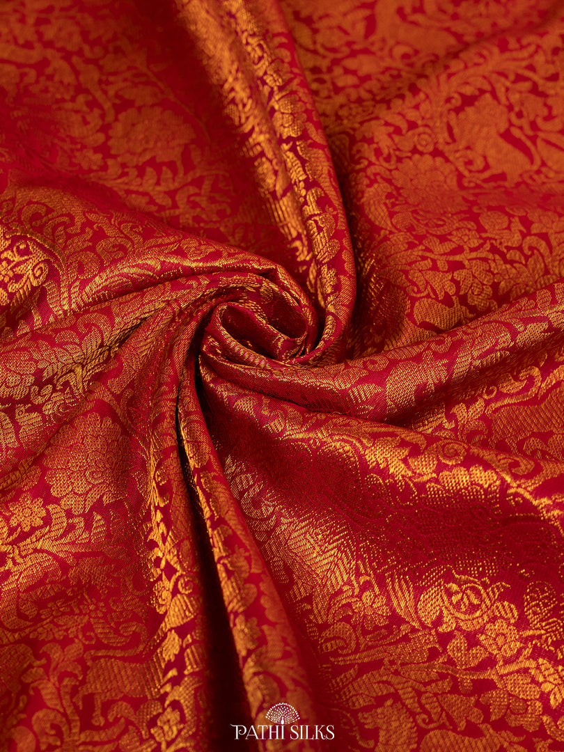 Pink Kanjivaram Silk Saree