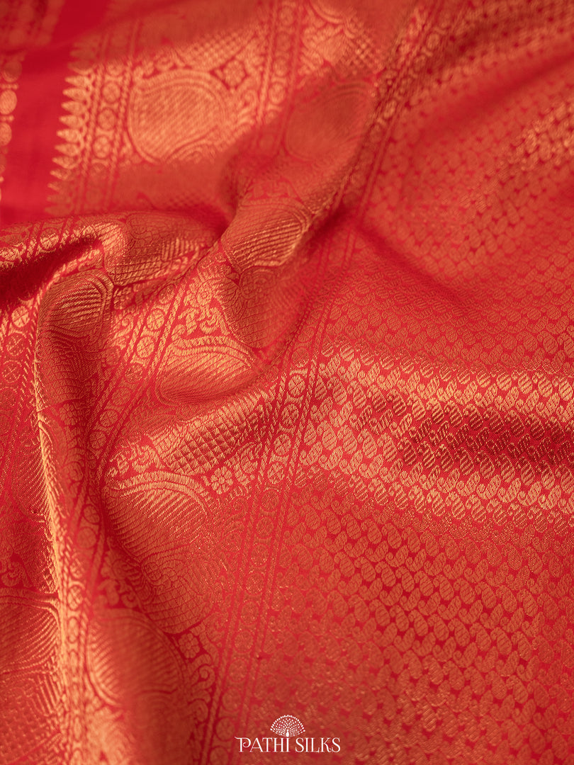 Red Kanjivaram Silk Saree