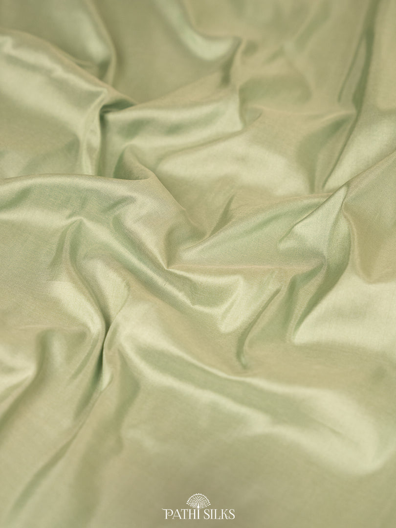 Pists green banarasi silk saree