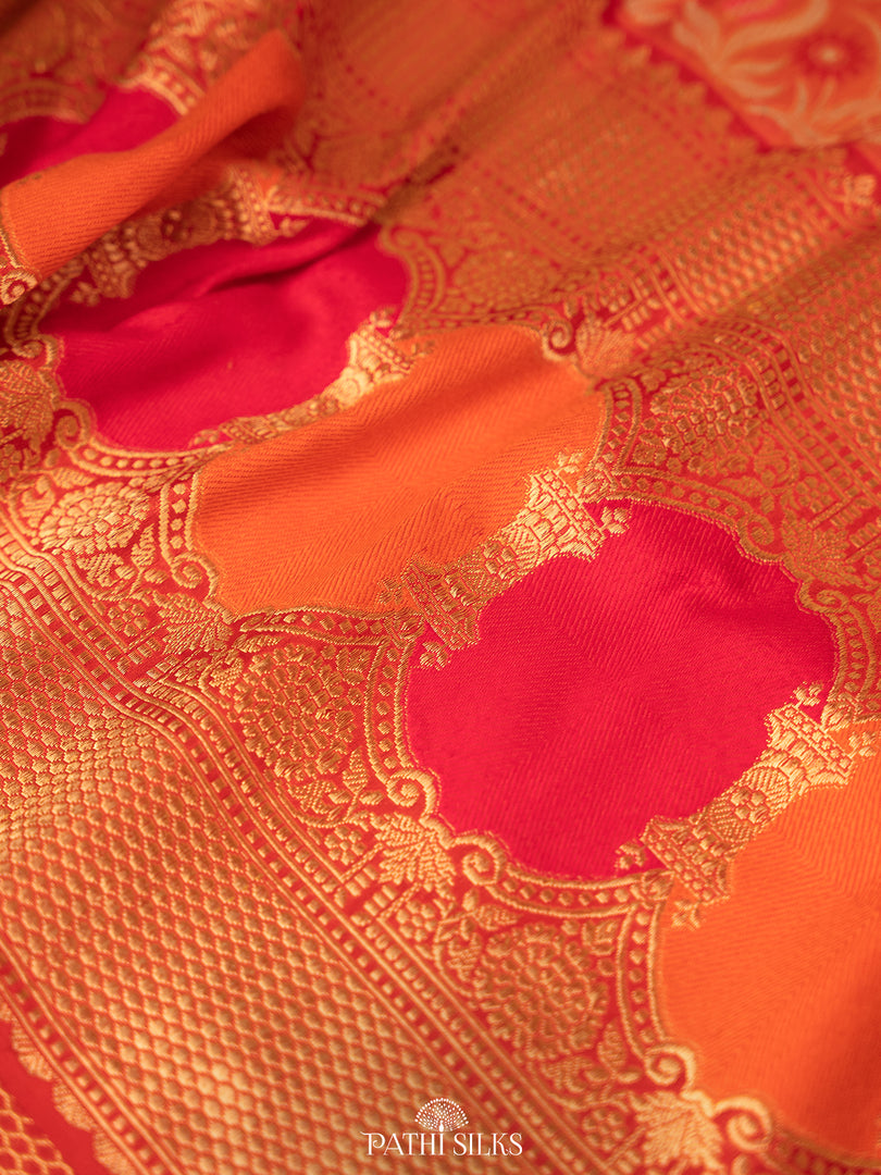 Pink banarasi silk saree
