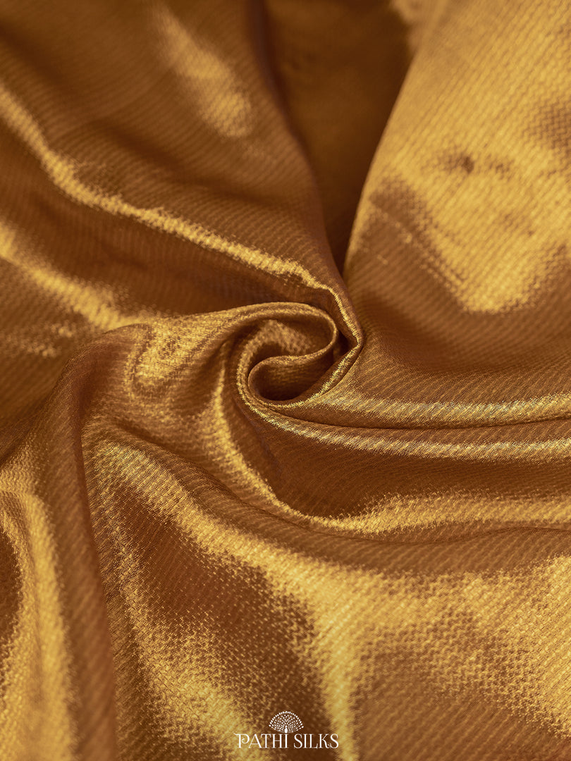 Champagne gold Tissue kora Kanjivaram