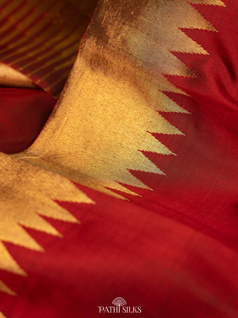 Maroon Kanjivaram SIlk Saree