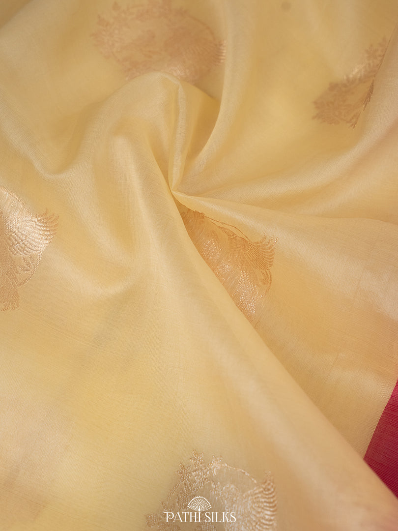 Pista Green Floral Handpainted Kanjivaram