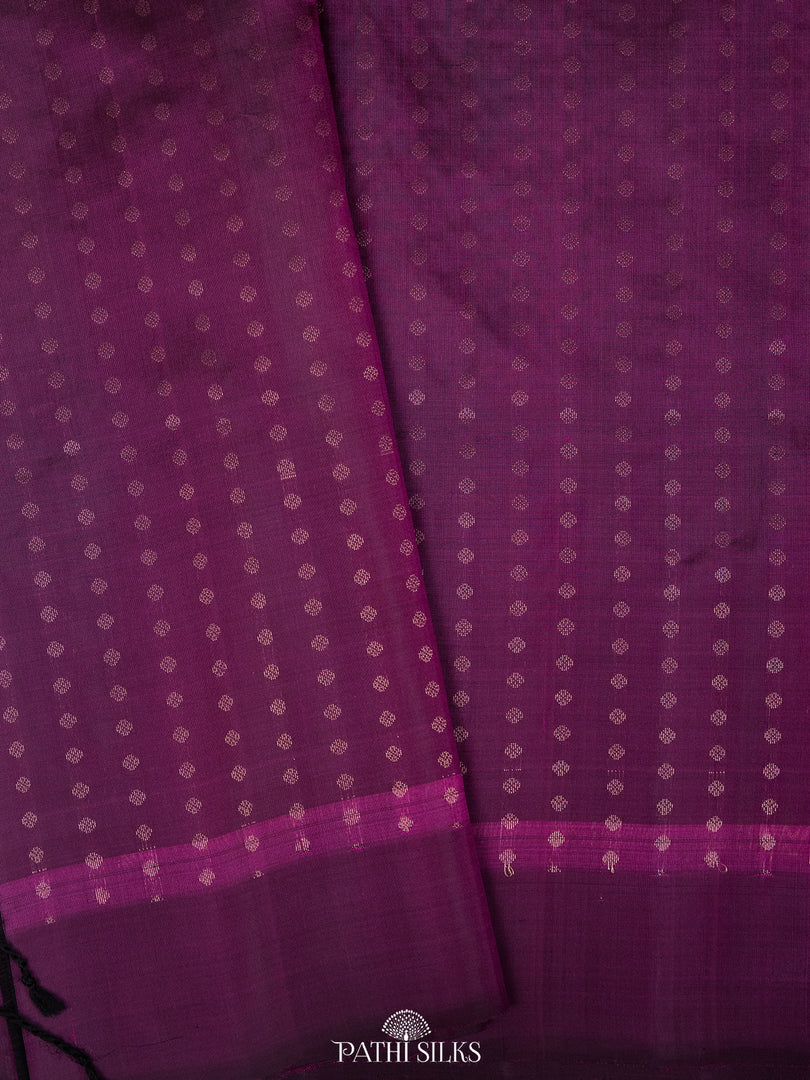 Yellow and wine Soft Silk saree