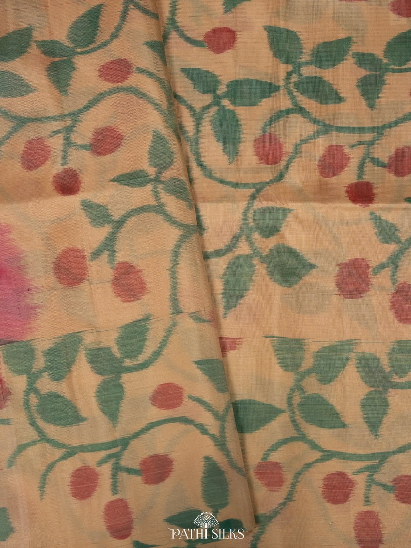 Light pink with off white Soft Silk saree