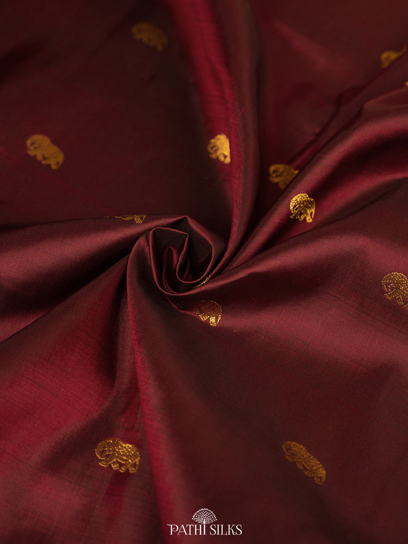 Maroon Kanjivaram Silk Saree
