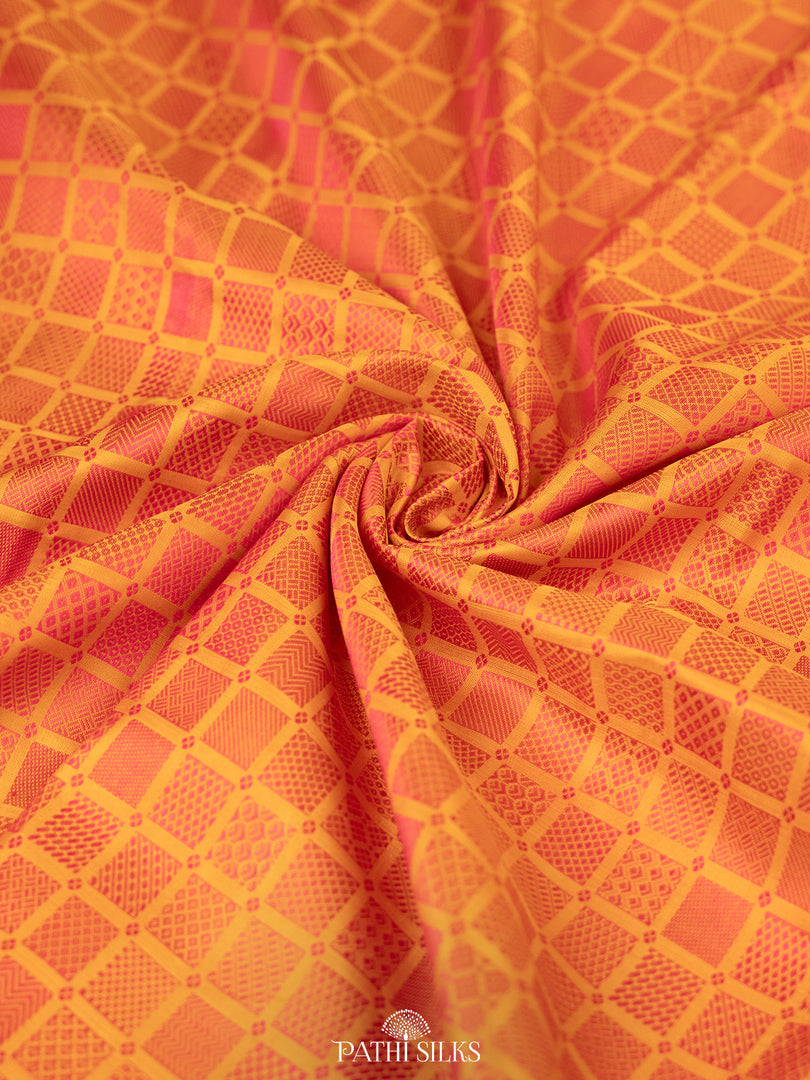 Multicolour Desinger kanjivaram silk saree