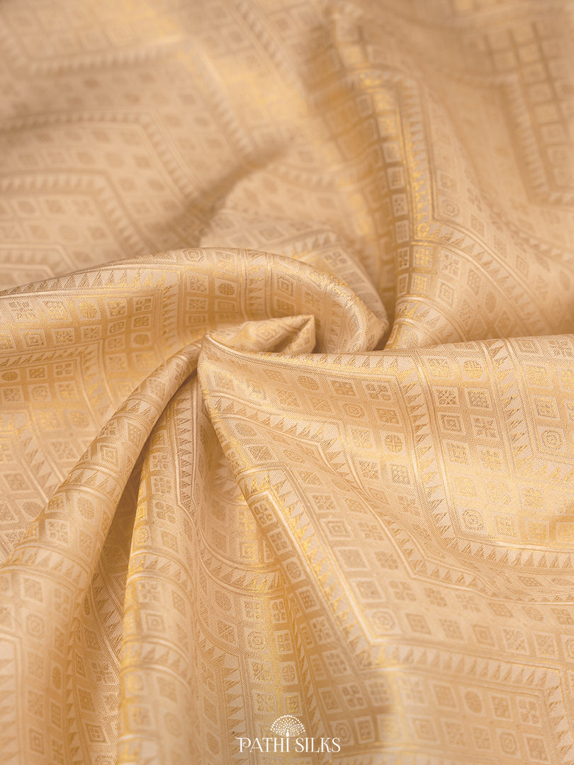 Off white Kanjivaram Silk Saree
