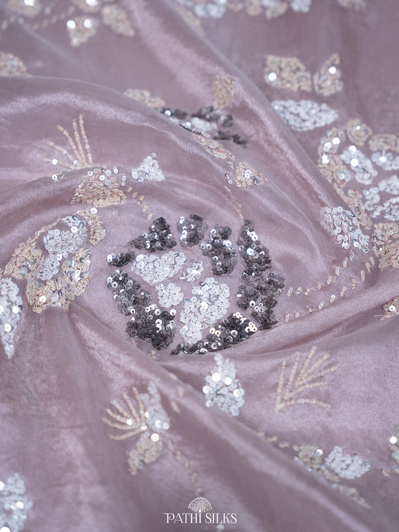 Lavender  Tissue organza saree