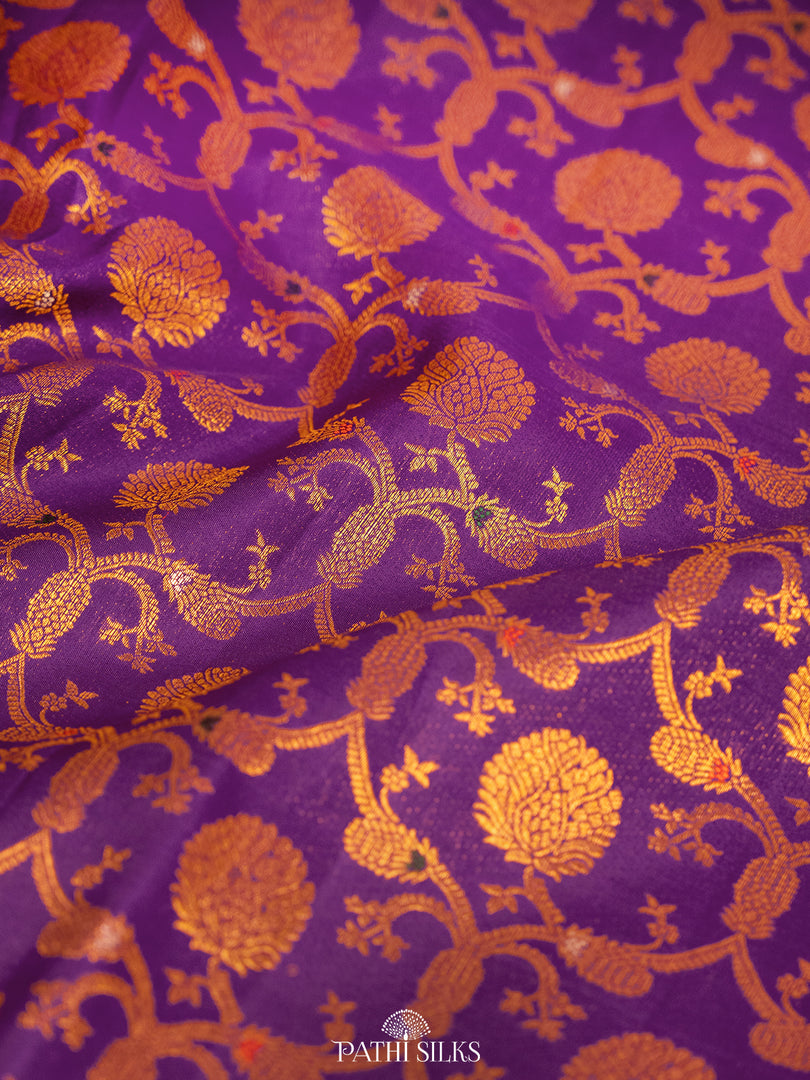 Purple Kanjivaram Silk Saree