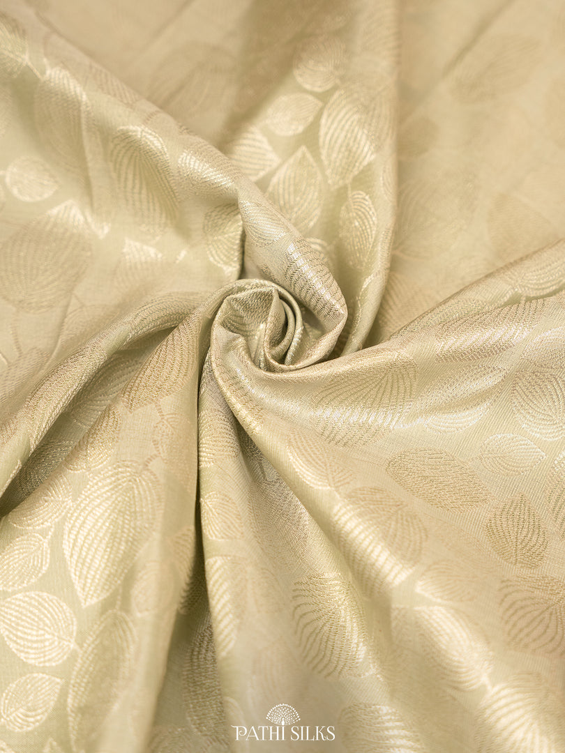 Pista green Kanjivaram Silk Saree