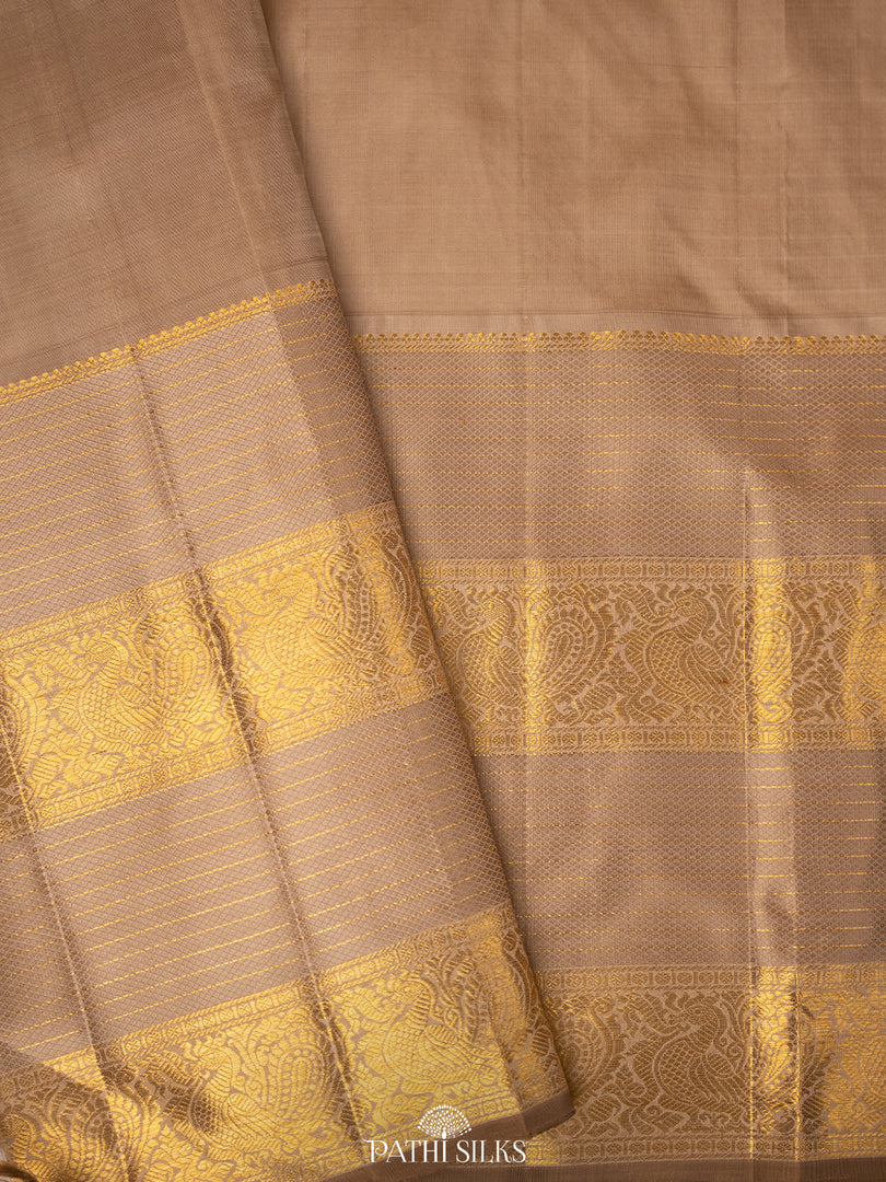 Multicolour checks black Kanjivaram Silk Saree