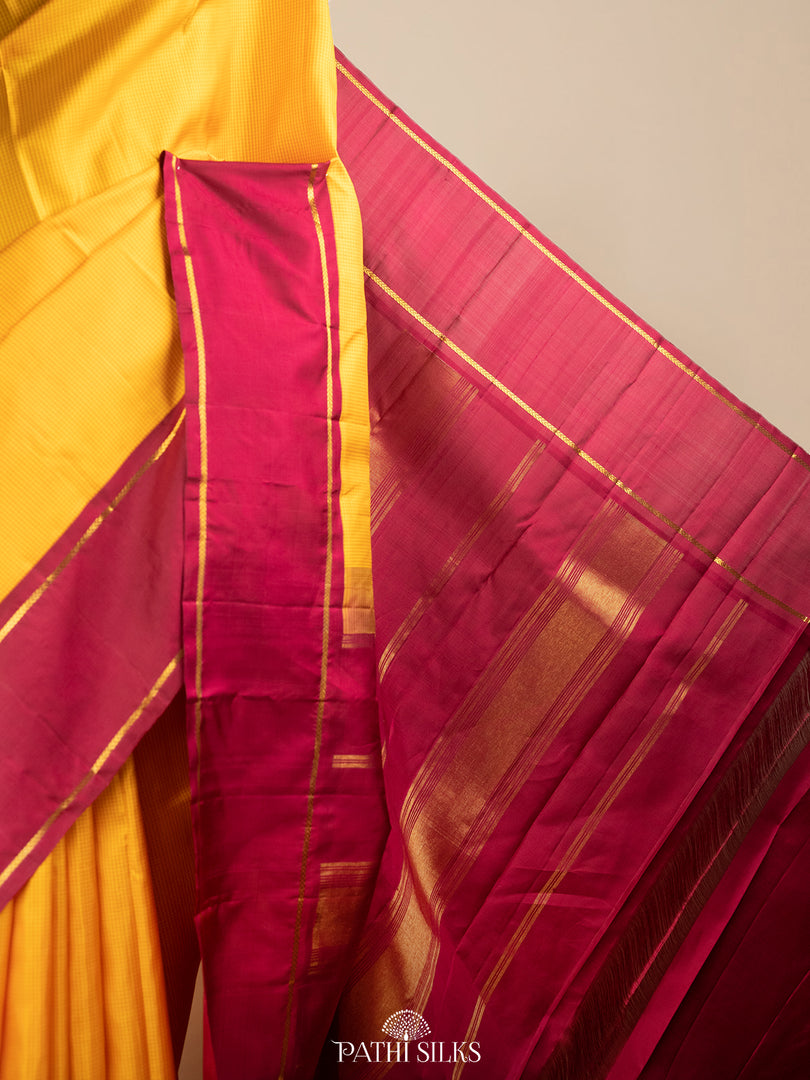 Mustard Kanjivaram Silk Saree