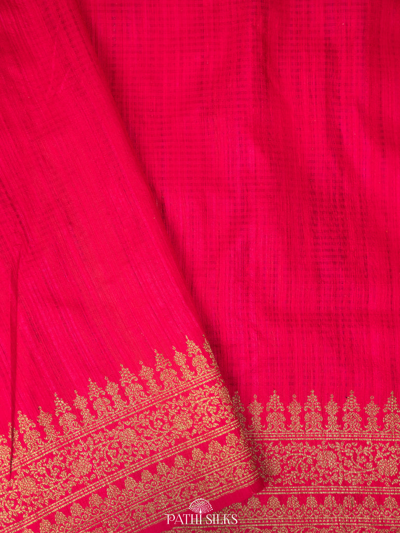 Bottle green moonga tussar banaras silk saree