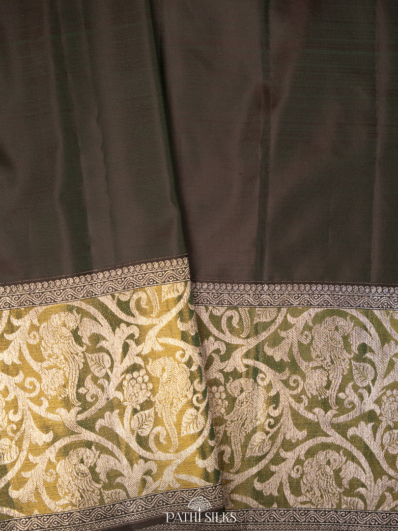 Mint green Kanjivaram Silk Saree