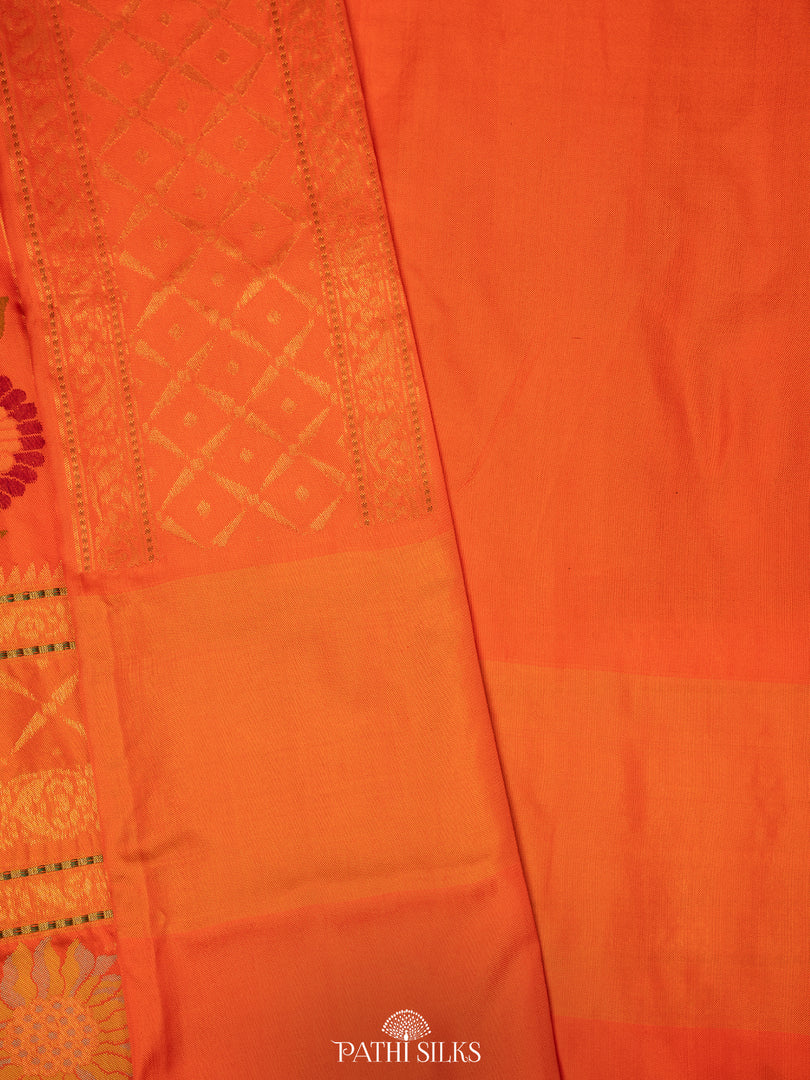 Chocolate brown banarasi silk saree