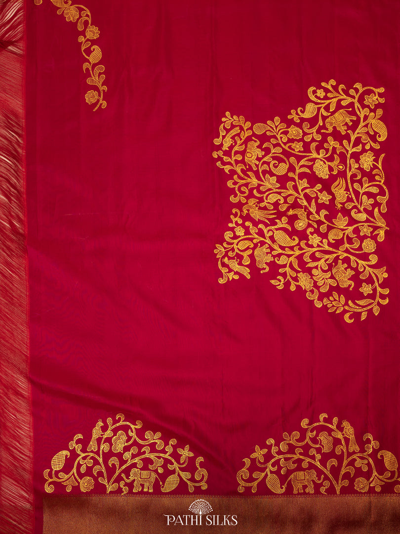 Pink Kanjivaram Silk Saree