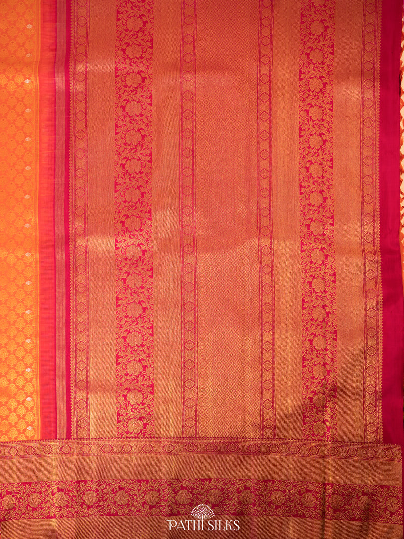 Orange Kanjivaram Silk Saree