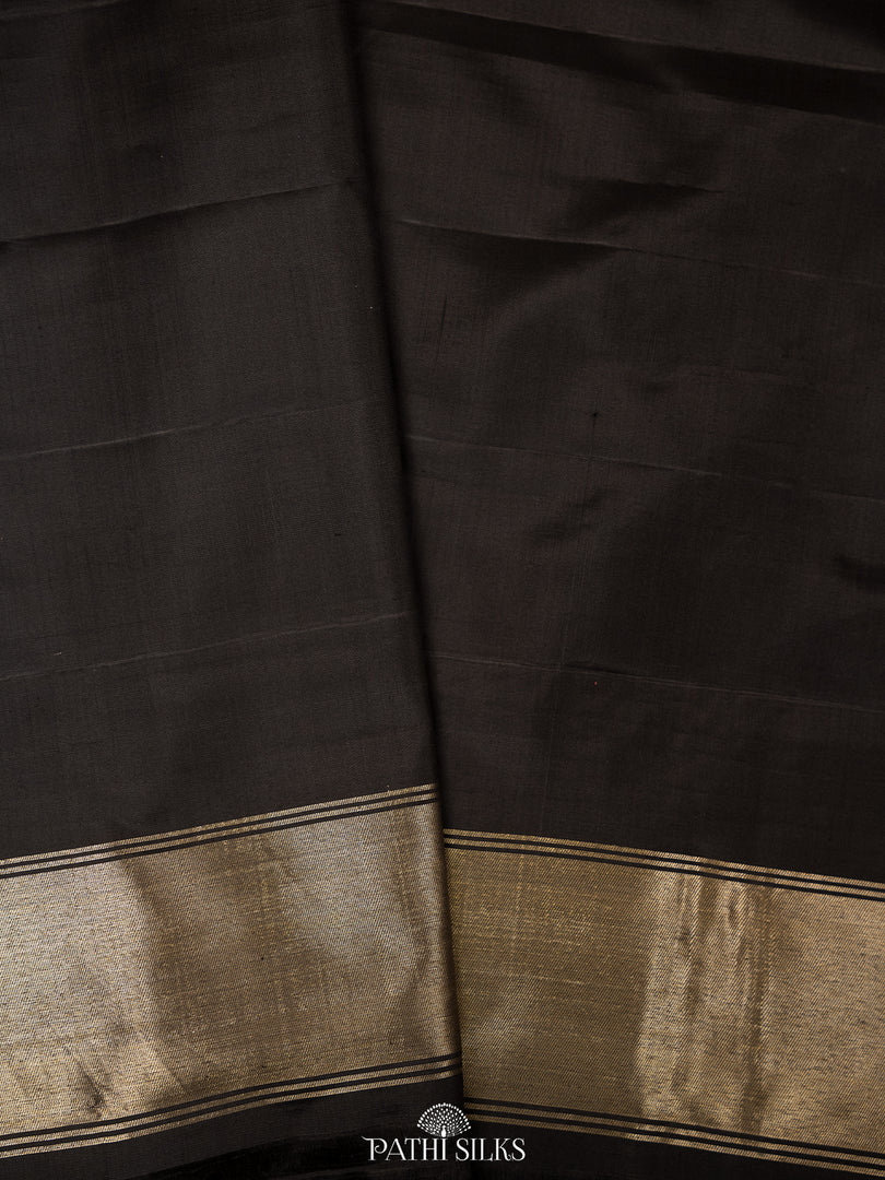 Black Kanjivaram silks saree