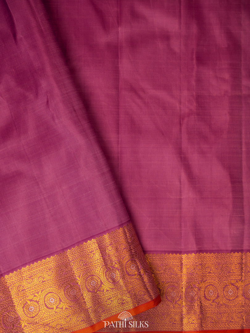 Purple with lavender kanjivaram silk saree